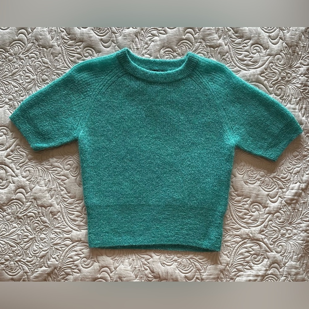 Judith & Charles Teal Mohair Sweater